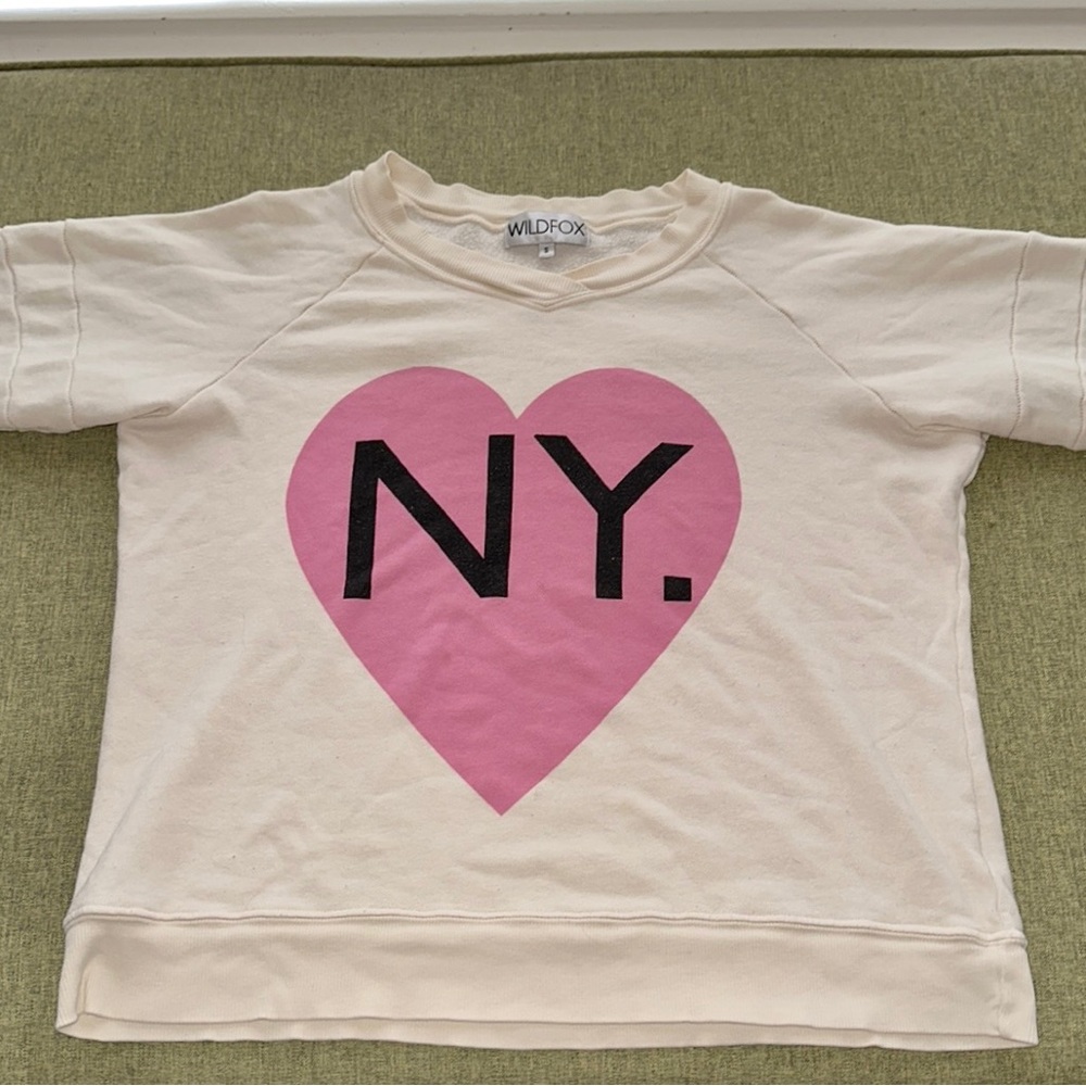 Rare Wildfox NY/LA heart sweater
